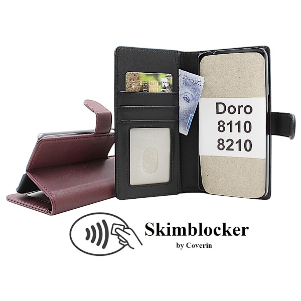 Plånboksfodral för Doro 8110 / 8210 med skimskydd