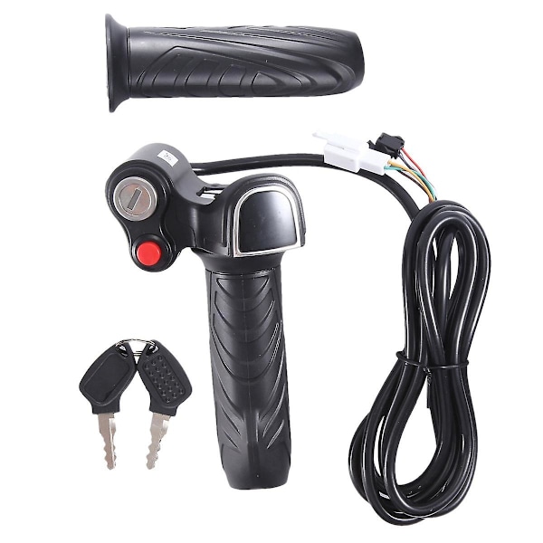 1 Set Elcykel Styre med Gasreglage Hastighetsjustering Handtag med Nyckel Lås Display Handtag LCD Grepp