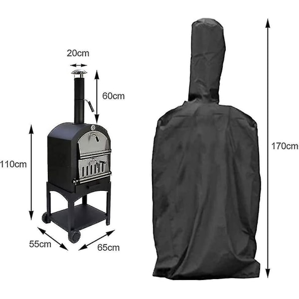 Pizza Ugnsöverdrag, Utomhus Camping Pizza Ugnsskyddande Överdrag Tjockt Vattentätt 706[C]