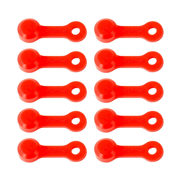 10x CYKEL GUMMI BROMS LUFTNINGSNIPPEL FETT LOCK DAMMSKYDD Röd Röd 10 (C)