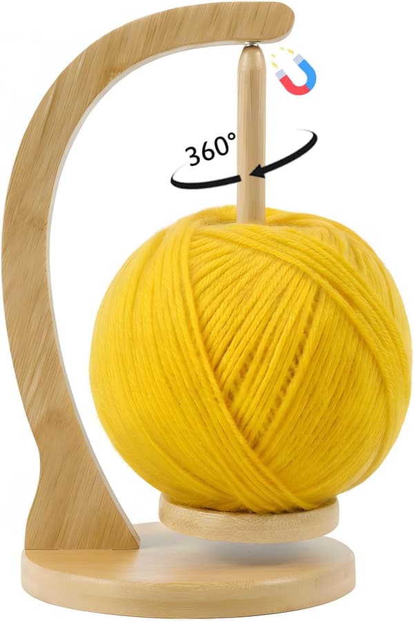 Bakke til strikning og hækling med magnetisk garnholder til entusiaster