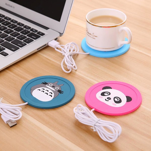 Tegneserie 5V USB-varmer Silikonvarmer til kop Kaffe Varme drikkevarer