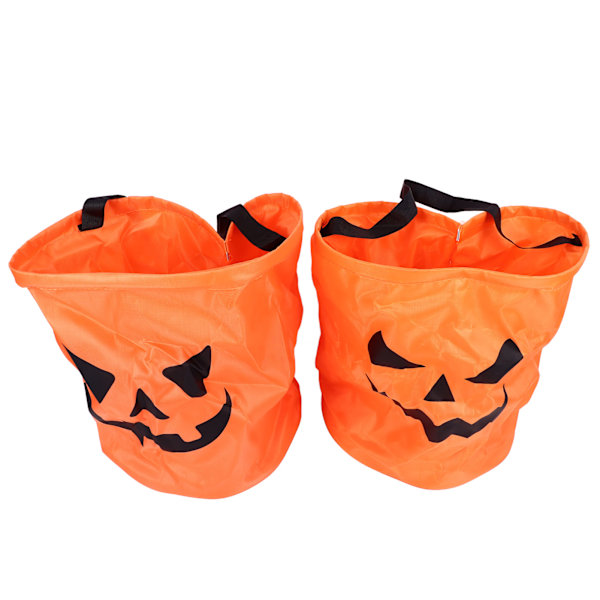 2 stk LED-lys Halloween godteripose håndholdt lys opp triks eller behandling festposer for Halloween-forsyninger favoriserer [C]
