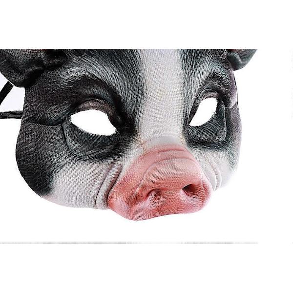 2 st Mask Svin Halv Ansikte Partymasker Halloween Festival Scenföreställning Hög Kvalitet
