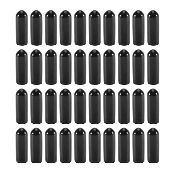 100 st Gummiändkåpor 4 mm ID PVC Runda Rör Bultkåpa Skydd Skruvgängsskydd