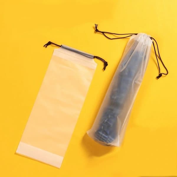 20 stk. mat gennemsigtig plastikpose paraplyopbevaringspose genanvendelig