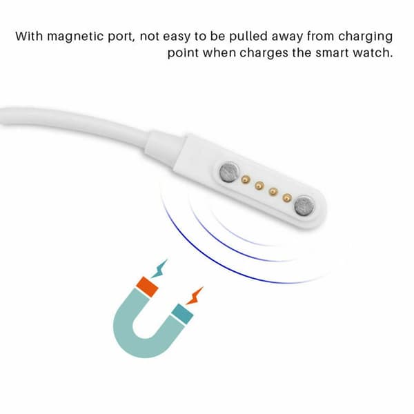 Ladekabel USB 2.0 hann til 4-pinners magnetisk ladekabelledning