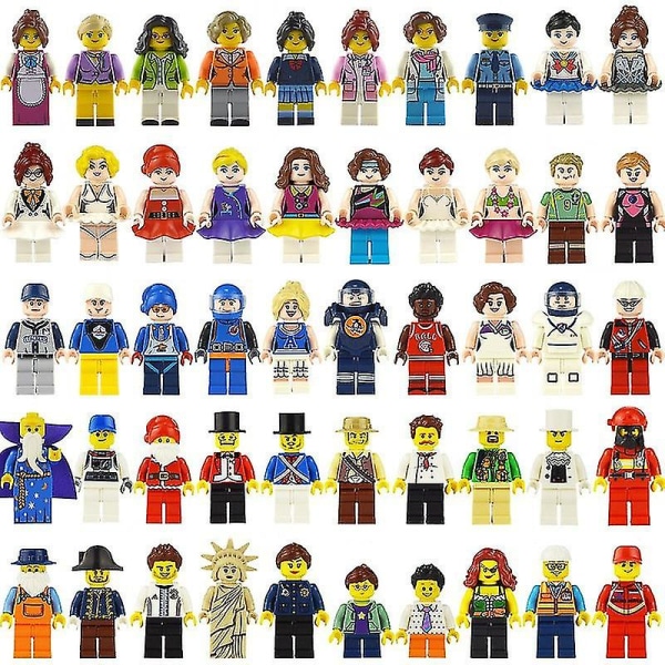 50 stycken/ set Ge 50 stycken Lego minidocka leksaker med roterbara julklappar för barn för att göra barn glada och roliga Slumpmässig kombination