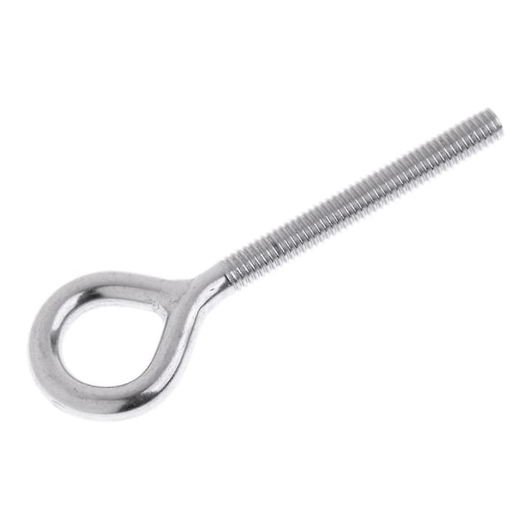 4x Rustfri Stål Øjebolt Lang Skaft Lang Gevind Svejsede Øjebolte Hardware M4 (C)