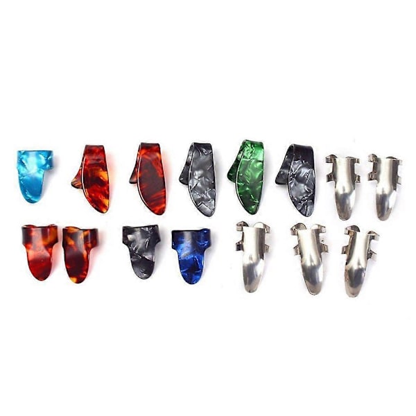 15 st Gitarrplektrum Tumme Fingerplektrum Metall + Plast I6(FCC)