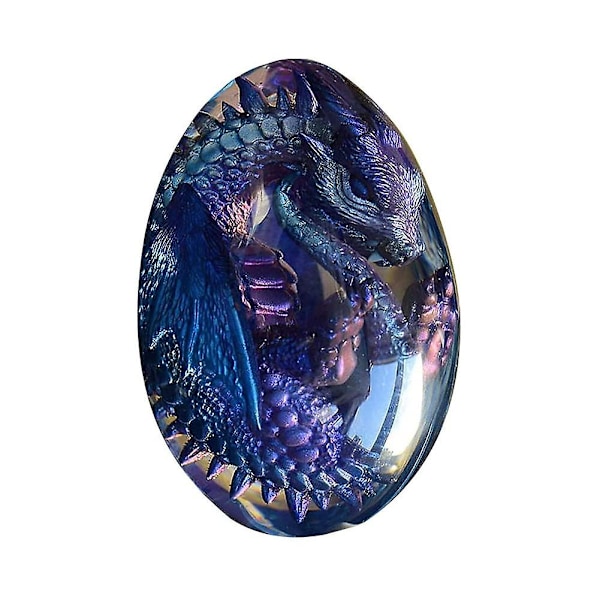 Lava Dragonägg Transparent Kristall Lava Dinosaurieägg Harts Skulptur Souvenir[C] illuminated base