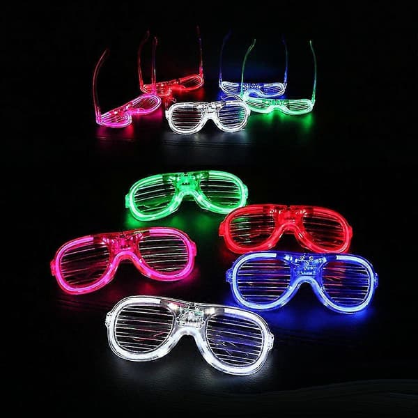 LED-belyste briller julegaver til barn, 4 stk, hvit