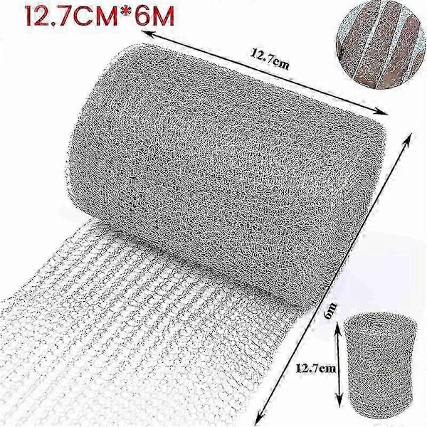 Trådnet Rustfrit Stål 12,7 cm x 6 m Trådnet Fintmasket Rustfrit Stålnet Tætmasket kompatibelt med Beskyttelse (C)