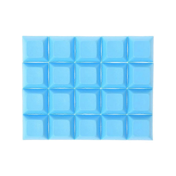 20 st DSA-profil 1U 1X Ograverade PBT Blanka Tangentbordsknappar för Mekaniskt Tangentbord Blue