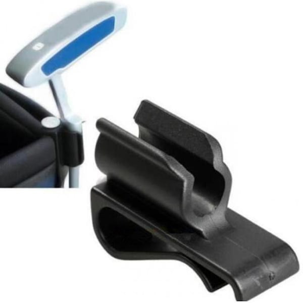 1 Par Golfklubba Väska Clip On Putterklämma Putting Organizer Bollmarkör Svart (C)