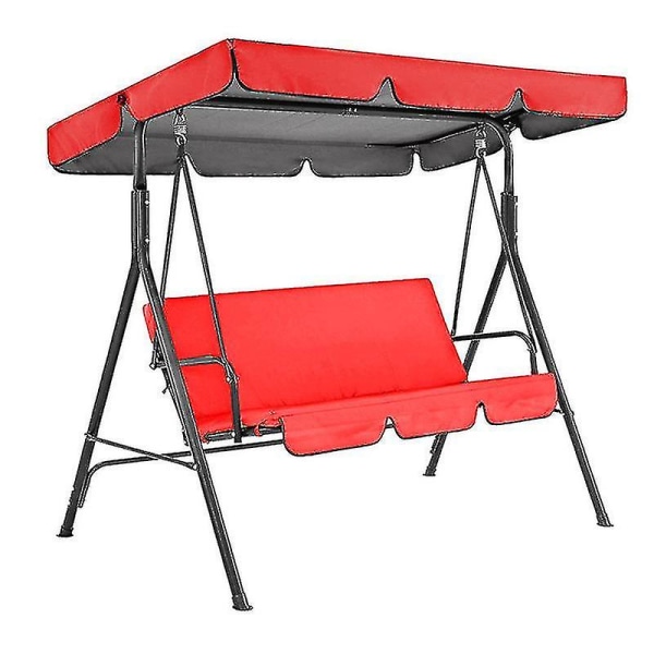 Nytt 210d ersättningstak för trädgårdsgungsäte Vattentät gunghölje för byte av gungsäte Solskydd gungträdgård Anti-uv red canopy 164x114x15cm