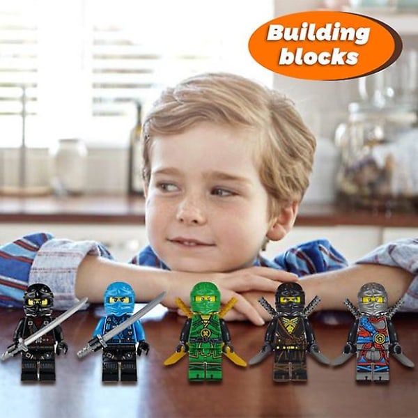20st Byggklossar Leksaker Små partiklar DIY Ninjago docka för barn födelsedag 20PCS