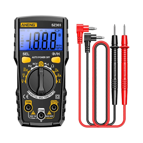 Multimeter Testare Bärbar Multitestare för Fordonssäkringar Hushållsuttag Röd