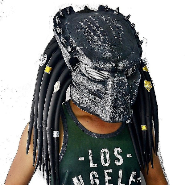 Ays Predator Hjelm Replika Maske Latex Maske Halloween Cosplay Kostyme Rekvisitt Latex