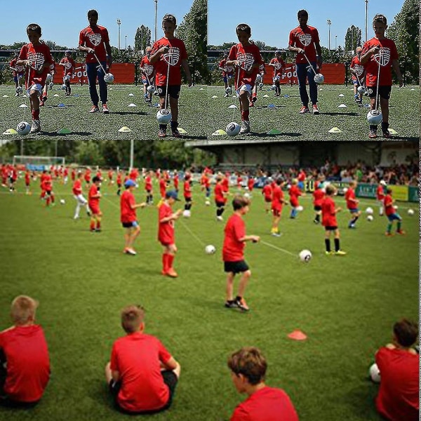 1st Fotboll Träningsboll Kick Fotboll Tpu Barn Vuxen Futbol med snöre Nybörjartränare Träningsbälte H red
