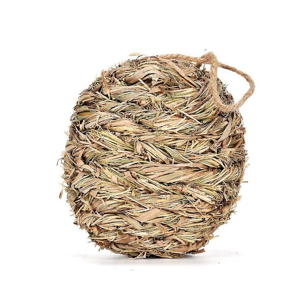 4-pack Hängande Fågelbohus för Utomhus, Bollform, Handvävt, Tillverkat av Naturligt Gräs, Perfekt för