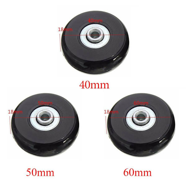 57-59MM kufferthjul aksler Rejsekufferthjul 50mm*18mm4stk 50mm*18mm 4pcs 50mm*18mm4pcs