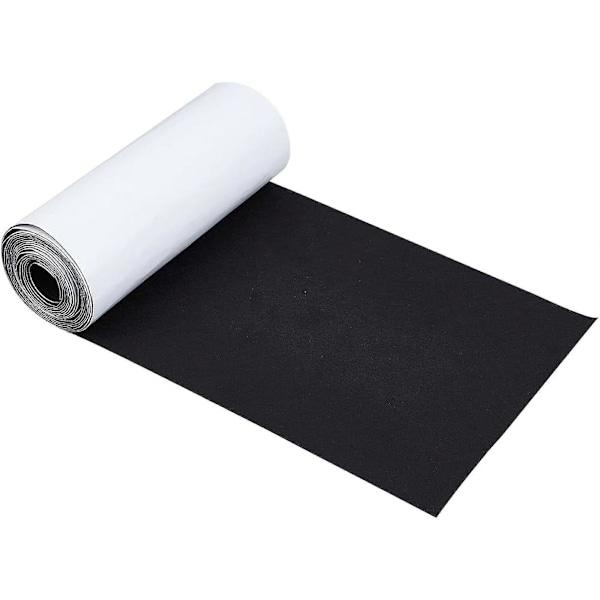 10x157 tum Svart Självhäftande Filt Tyg Smyckeskrin Filtfoder 1mm Tjock I6(FCC)