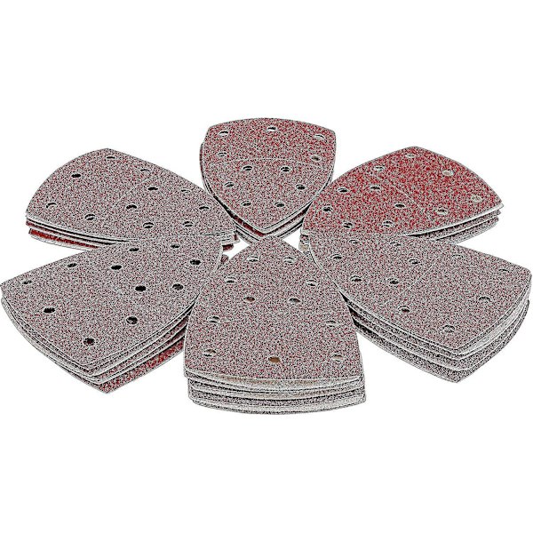 60 Triangulära Slippapper, Slippapper för Mus Delta, 105 X 152 Mm, Korn P40/60/80/120/180/240