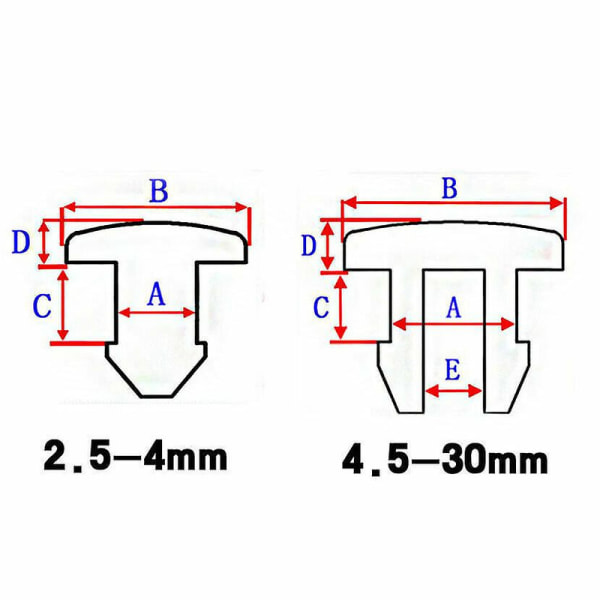Silikongummi Snap-on Hål Plugg 2,5 mm~30 mm Svart Blanking End Caps Tube Pipe 10 Pcs A 20mm
