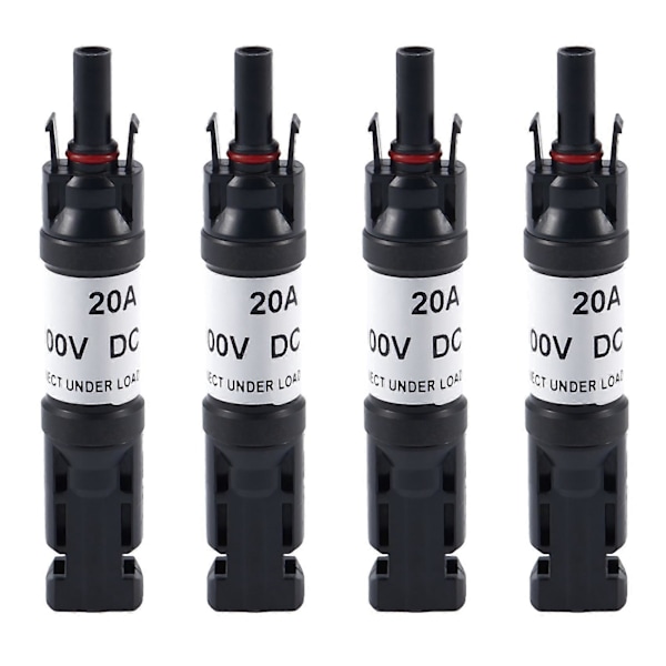 4 kpl 20A In-Line diodiliitin IP67 aurinkopaneelikaapelin liittimet I6(FCC)