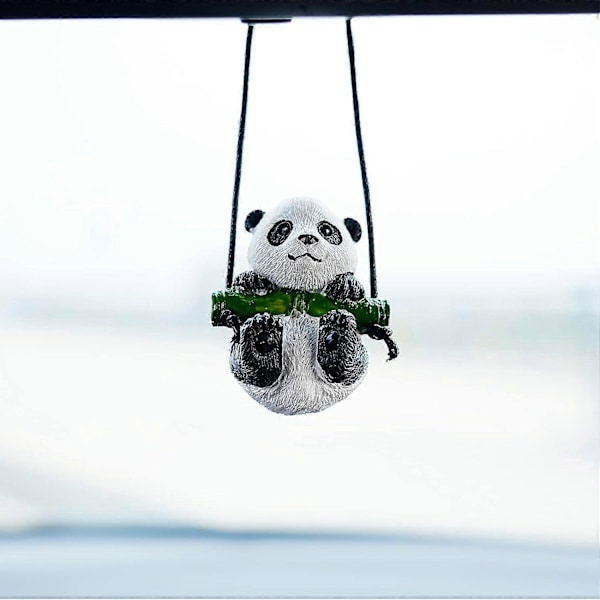 Söpö Keinuvä Panda Auton Peilin Ripustuskoristeet Hauskat Sisätilojen Taustapeilit Auton Koristeet (Panda) (C)