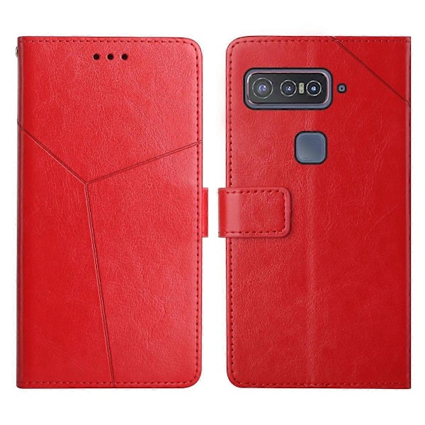 För Asus Smartphone for Snapdragon Insiders Y-sömnad Horisontellt Flip Läder Telefonfodral I6(FCC)