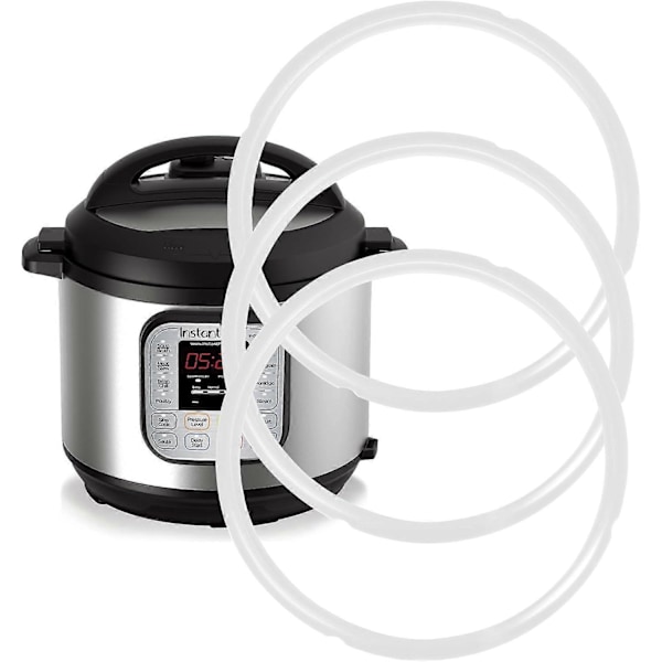 Silikonitiivisterenkaiden pakkaus Instant Pot 5/6 Qt -malleille, korvaava tiiviste Instant Pot 5/6 Qt -malleille, elintarvikelaatuiset silikonitiivisterenkaat I6(FCC)