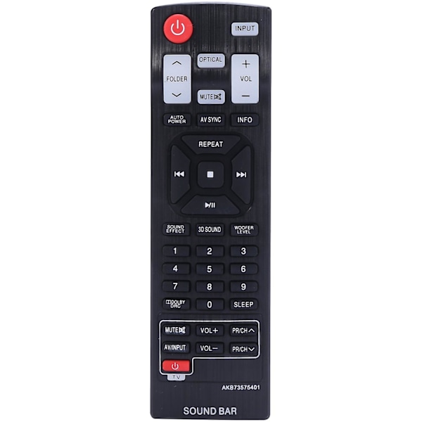 Fjärrkontroll Akb73575401 för LG Soundbar Nb2430A Nb4540 Nb5540A Nb5541
