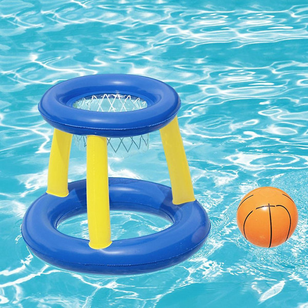 Vattenbasket Hoop Pool Float Uppblåsbart Lekspel Simbassäng Leksak Vattensport Leksak Pool FloatiC[C] blue  yellow