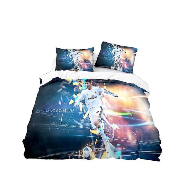 Digitaltryckt sängklädesset Fotbollsstjärna 3 st Barnens drömsängkläder Set Påslakan och örngott[C] Color FT5 210CM 210CM