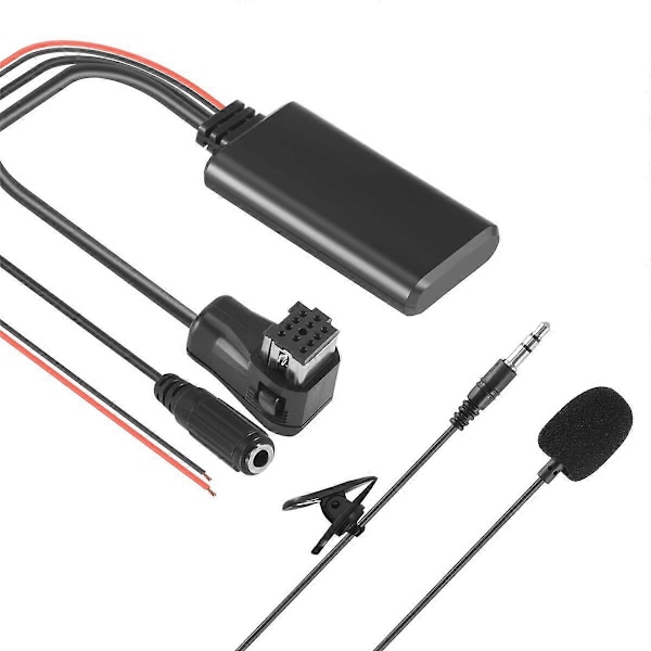 Bil Bluetooth 5.0 Aux-kabel Mikrofon Handsfree Mobiltelefon Samtal Adapter för Pioneer Radio IP-BUS P99 P01 black