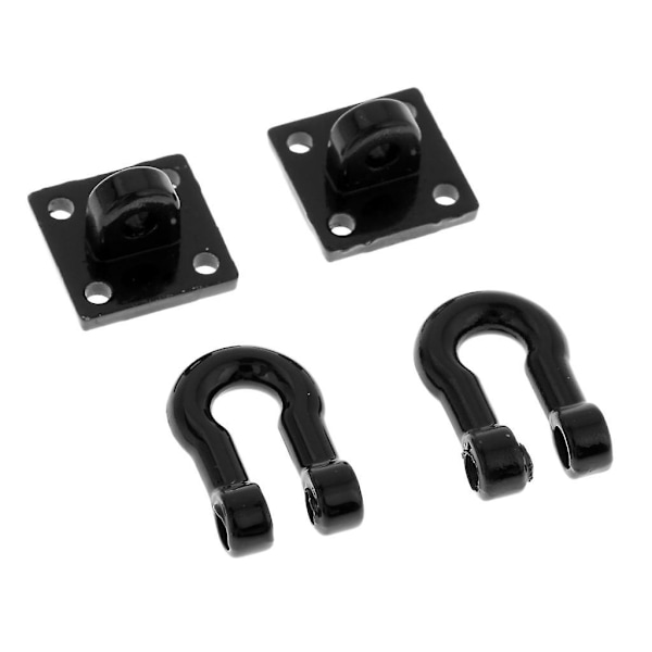 3x2x Metalliset RC-auton vinssisakkelit 1/10 Axial SCX10 D90 Rock Crawler -autoihin, musta (C)