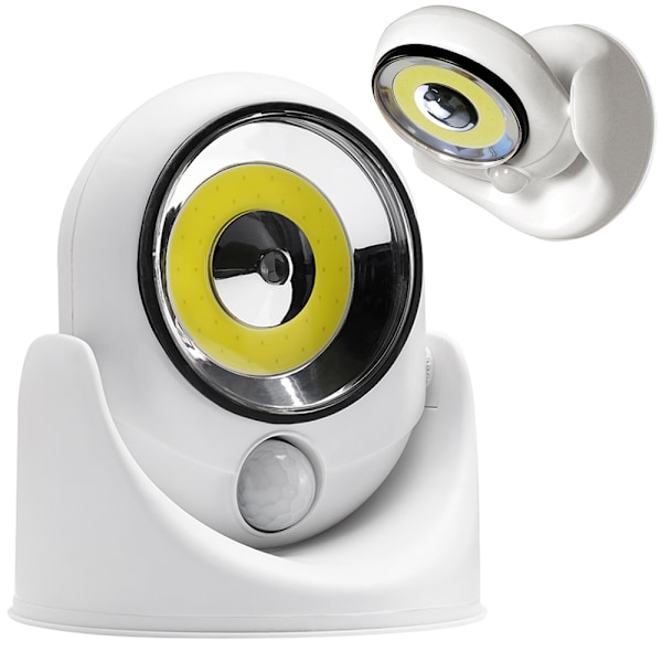 Trådløs LED lampe med bevægelsessensor - 360° rotation (C)