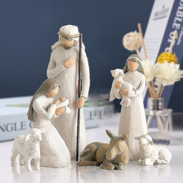 (6 st) Set med 6 figurer från julkrubban