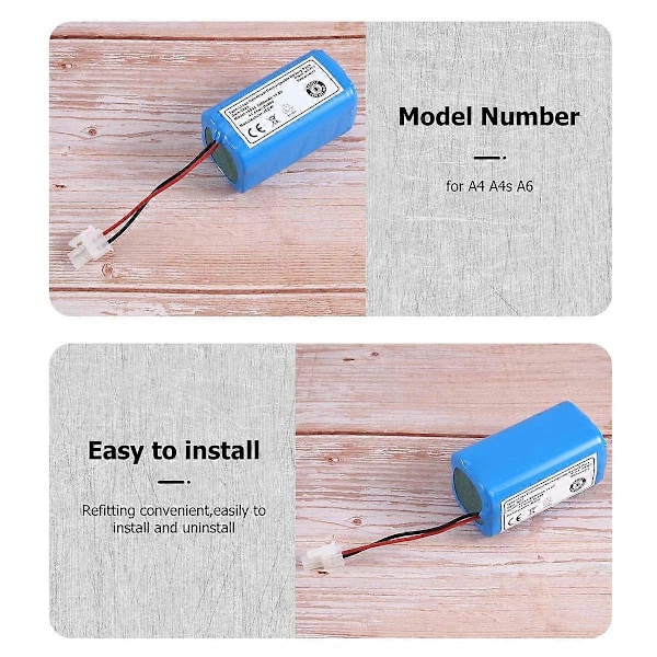 Laddningsbart batteri 14.8V 2600Mah för robotdammsugare, tillbehör för A4 A4S A6