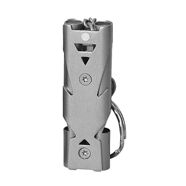 Dww-2PCS Nödraket med Dubbla Rör, Överlevnadsvissla, Dubbla Rör Hög Decibel Vissla, Nödraketer i Metall, för Domare
