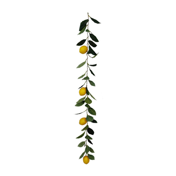 Kunstig Citronkrans Til Hjemmedekor - Realistisk Frugtmodel Rattan Vine[C] Yellow A2