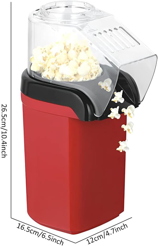 Elektrisk Popcornmaskine med Varmluft til DIY Snacking - 2 Kgs Kapacitet