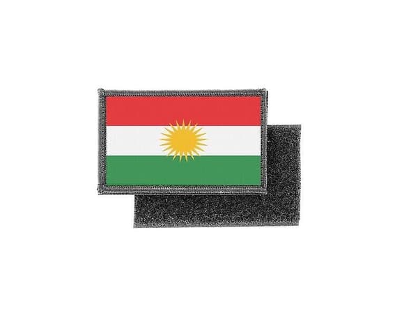 Mærke, tryk, kurdisk Kurdistan-flagmærke