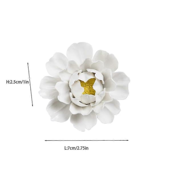 3D Keramiska Blommor 4-delars Set Väggdekoration