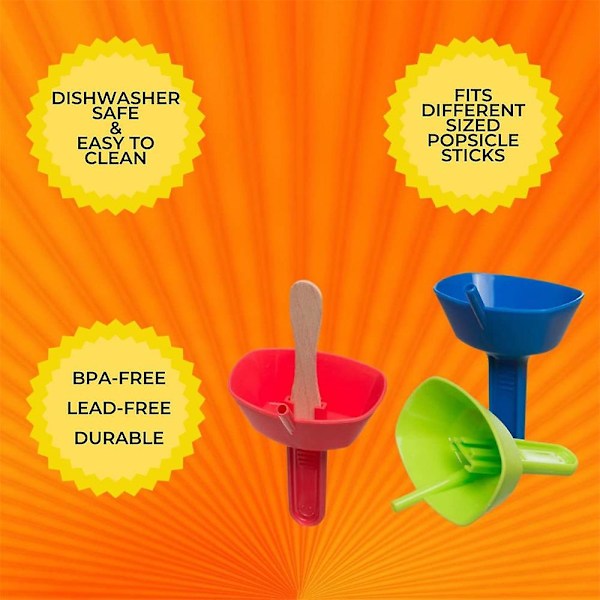 Pop No Drop Droppfri Popsicle-hållare - Smutsfri Hållare för Frysta Godis med Sugrör[C] Red