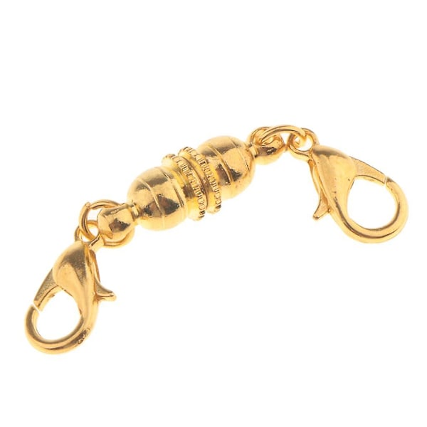 5 Delar Magnetiska Krokar Hummerlås Halsband Armband Omvandlare Förlängare Guld (C)