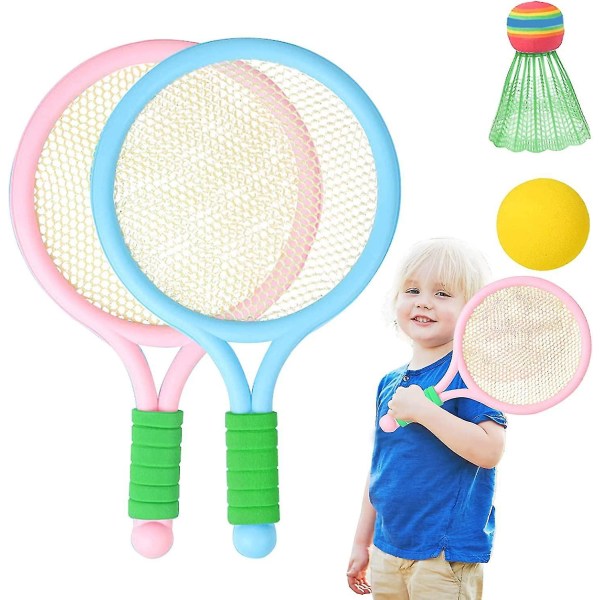 Set för barn inklusive 2 racketar och 2 bollar Pink and Blue