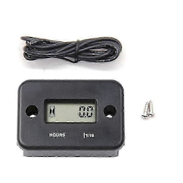 Vattentät LCD-display Digital Timräknare Induktiv Timer för Cykel Motorcykel ATV Snöskoter Motor (C)